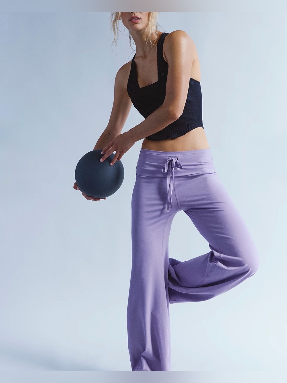 Free People FP Movement Size Medium Quick Step Bubble Pant High Rise Gem Purple
